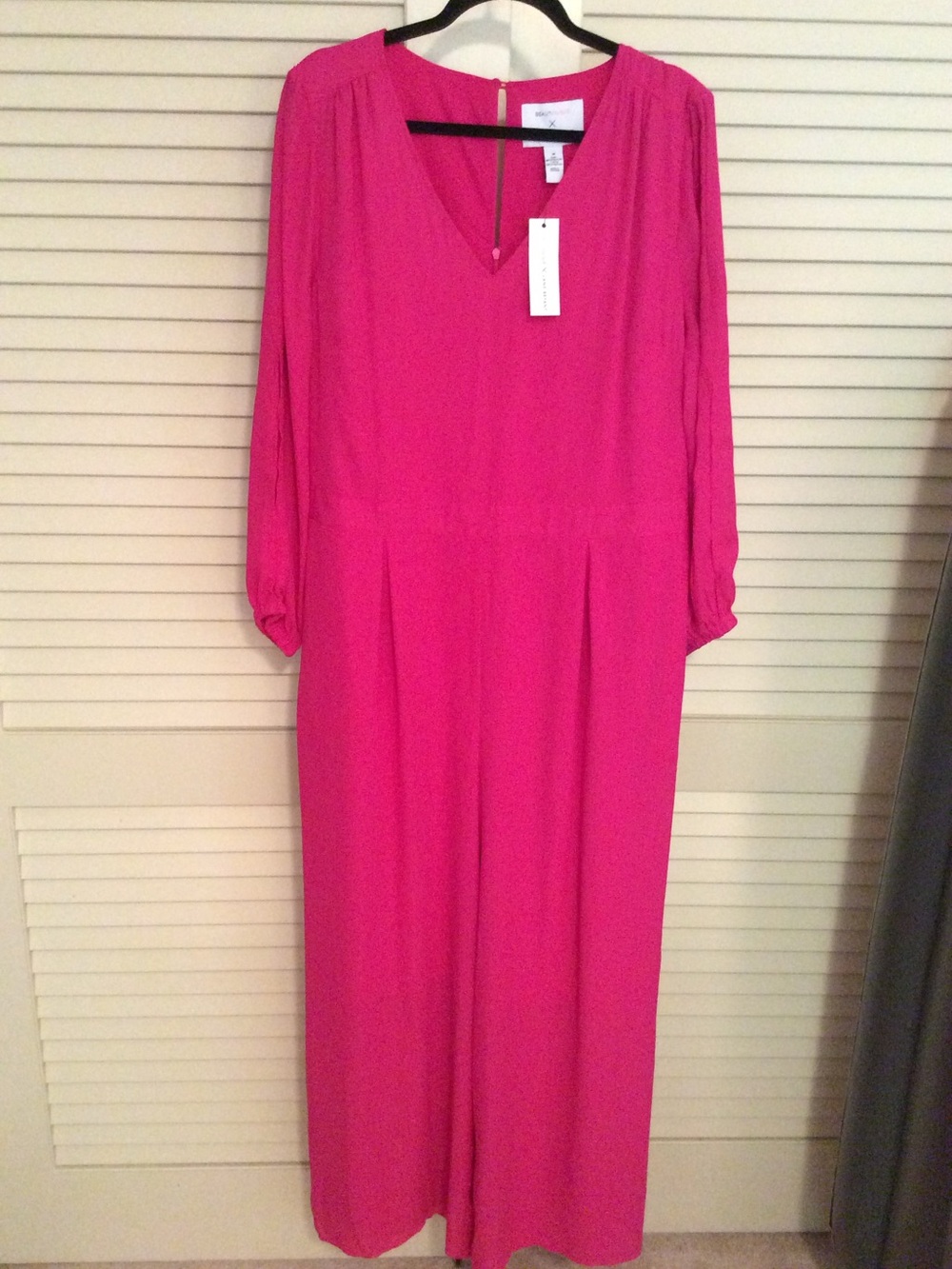 Lane Bryant Beauticurve Collection Hot Pink V-Neck Jumpsuit size 18 - Picture 5 of 10